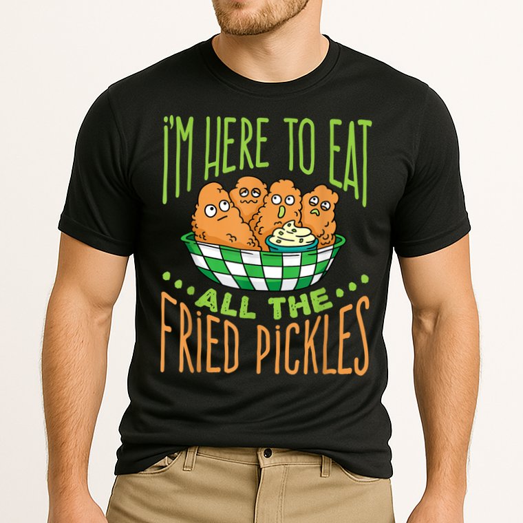 Fried Pickle Food I'm Here To Eat All The Fried Pickles Performance Shirt