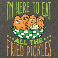 Fried Pickle Food I'm Here To Eat All The Fried Pickles Cotton Canvas Backpack