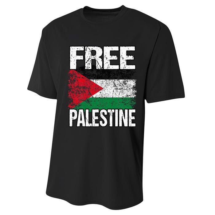 Free Palestine Performance Sprint T-Shirt