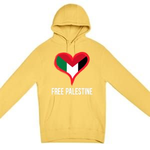 Free Palestine Free Palestine Flag Support Ghaza Peace Great Gift Premium Pullover Hoodie