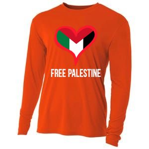 Free Palestine Free Palestine Flag Support Ghaza Peace Great Gift Cooling Performance Long Sleeve Crew