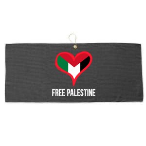 Free Palestine Free Palestine Flag Support Ghaza Peace Great Gift Large Microfiber Waffle Golf Towel