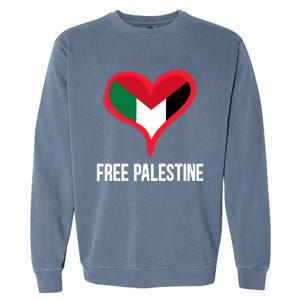 Free Palestine Free Palestine Flag Support Ghaza Peace Great Gift Garment-Dyed Sweatshirt