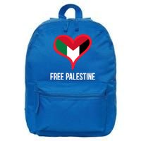 Free Palestine Free Palestine Flag Support Ghaza Peace Great Gift 16 in Basic Backpack