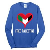 Free Palestine Free Palestine Flag Support Ghaza Peace Great Gift Tall Long Sleeve T-Shirt