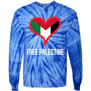 Free Palestine Free Palestine Flag Support Ghaza Peace Great Gift Tie-Dye Long Sleeve Shirt