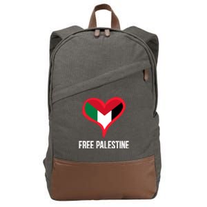 Free Palestine Free Palestine Flag Support Ghaza Peace Great Gift Cotton Canvas Backpack