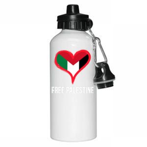 Free Palestine Free Palestine Flag Support Ghaza Peace Great Gift Aluminum Water Bottle