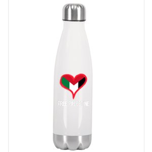 Free Palestine Free Palestine Flag Support Ghaza Peace Great Gift Stainless Steel Insulated Water Bottle