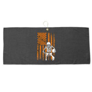 Football Player Fan Gift Skeleton Halloween Large Microfiber Waffle Golf Towel