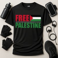 Free Palestine Cooling Performance Crew T-Shirt