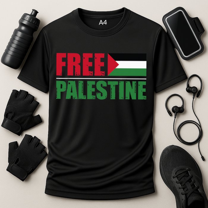 Free Palestine Cooling Performance Crew T-Shirt