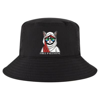 Free Palestine Flag Palestinian Cat Cool Comfort Performance Bucket Hat