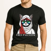 Free Palestine Flag Palestinian Cat Cooling Performance Crew T-Shirt