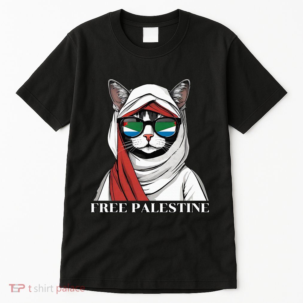 Free Palestine Flag Palestinian Cat Tall T-Shirt
