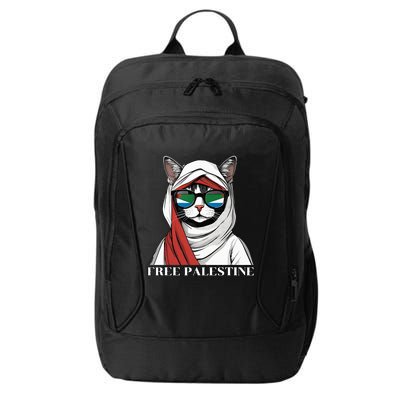 Free Palestine Flag Palestinian Cat City Backpack
