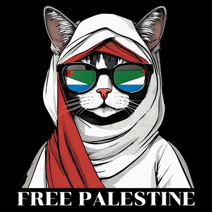 Free Palestine Flag Palestinian Cat City Backpack