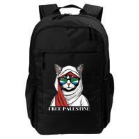 Free Palestine Flag Palestinian Cat Backpack