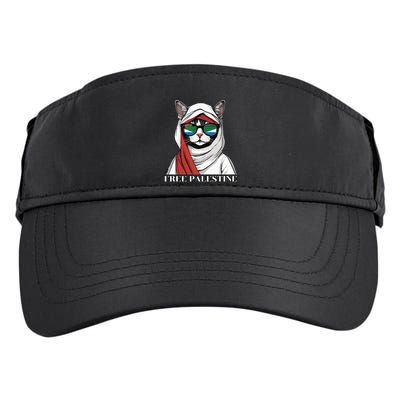 Free Palestine Flag Palestinian Cat Adult Drive Performance Visor
