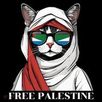 Free Palestine Flag Palestinian Cat Flatbill Hat