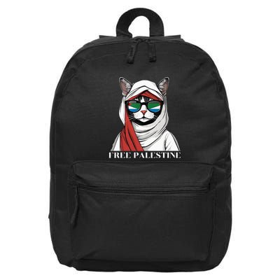 Free Palestine Flag Palestinian Cat 16 in Basic Backpack