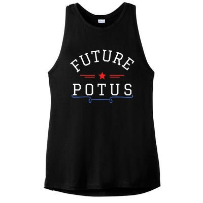 Future Potus Funny President Ladies PosiCharge Tri-Blend Wicking Tank