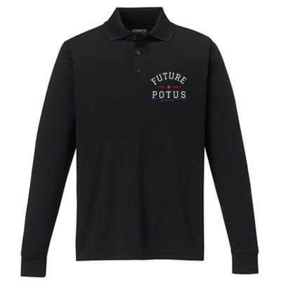 Future Potus Funny President Performance Long Sleeve Polo