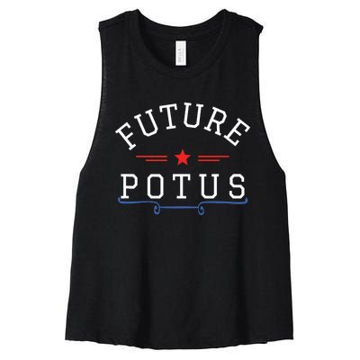 Future Potus Funny President Women's Racerback Cropped Tank