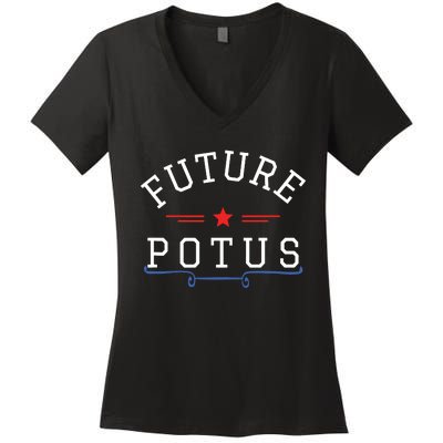 Future Potus Funny President Women's V-Neck T-Shirt