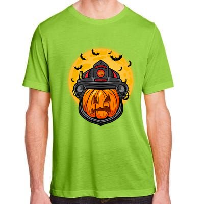 Firefighter Pumpkin Firefighter Halloween Fire Halloween Gift Adult ChromaSoft Performance T-Shirt