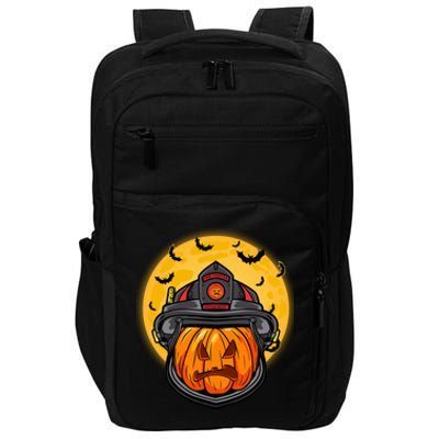 Firefighter Pumpkin Firefighter Halloween Fire Halloween Gift Impact Tech Backpack