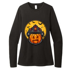 Firefighter Pumpkin Firefighter Halloween Fire Halloween Gift Womens CVC Long Sleeve Shirt