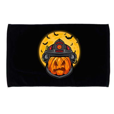 Firefighter Pumpkin Firefighter Halloween Fire Halloween Gift Microfiber Hand Towel