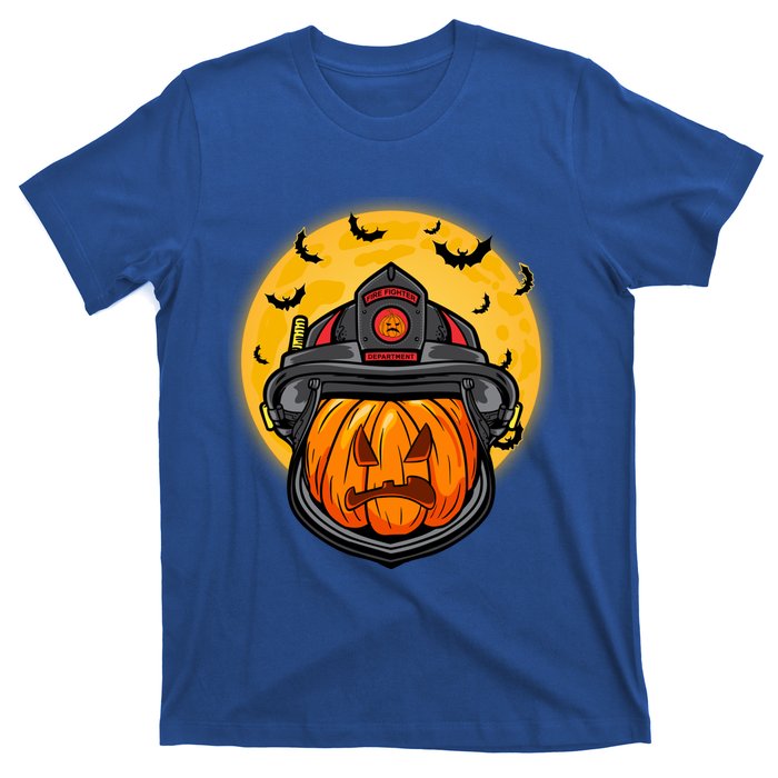 Firefighter Pumpkin Firefighter Halloween Fire Halloween Gift T-Shirt