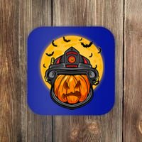 Firefighter Pumpkin Firefighter Halloween Fire Halloween Gift Coaster