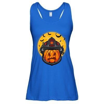 Firefighter Pumpkin Firefighter Halloween Fire Halloween Gift Ladies Essential Flowy Tank