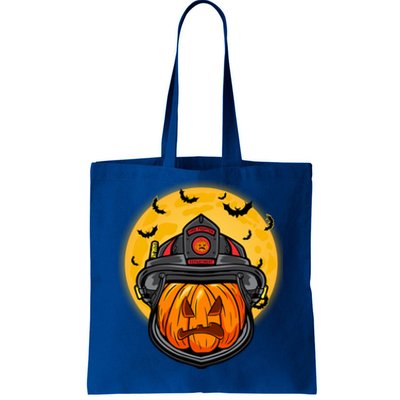 Firefighter Pumpkin Firefighter Halloween Fire Halloween Gift Tote Bag