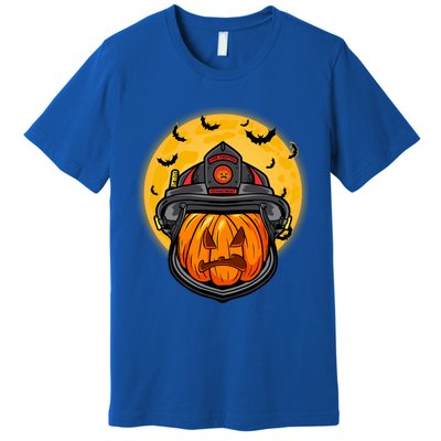 Firefighter Pumpkin Firefighter Halloween Fire Halloween Gift Premium T-Shirt