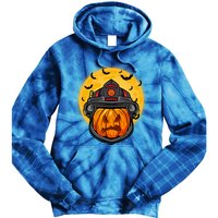 Firefighter Pumpkin Firefighter Halloween Fire Halloween Gift Tie Dye Hoodie