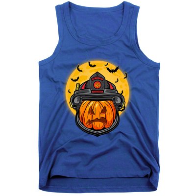 Firefighter Pumpkin Firefighter Halloween Fire Halloween Gift Tank Top