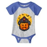 Firefighter Pumpkin Firefighter Halloween Fire Halloween Gift Infant Baby Jersey Bodysuit