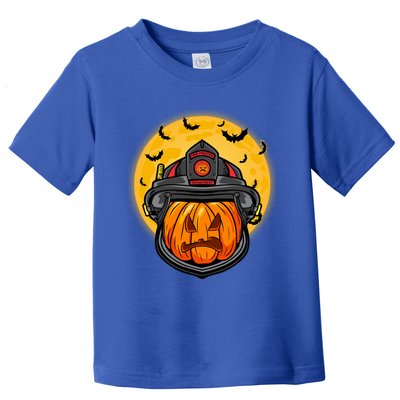 Firefighter Pumpkin Firefighter Halloween Fire Halloween Gift Toddler T-Shirt