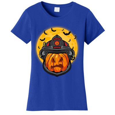 Firefighter Pumpkin Firefighter Halloween Fire Halloween Gift Women's T-Shirt