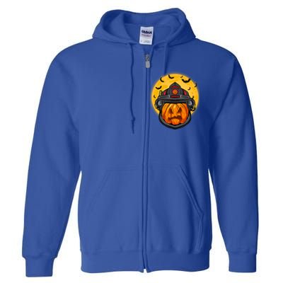 Firefighter Pumpkin Firefighter Halloween Fire Halloween Gift Full Zip Hoodie