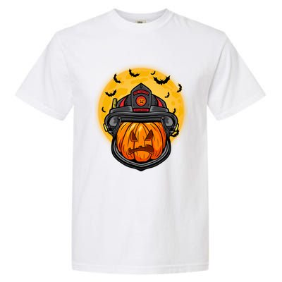 Firefighter Pumpkin Firefighter Halloween Fire Halloween Gift Garment-Dyed Heavyweight T-Shirt