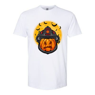 Firefighter Pumpkin Firefighter Halloween Fire Halloween Gift Softstyle CVC T-Shirt