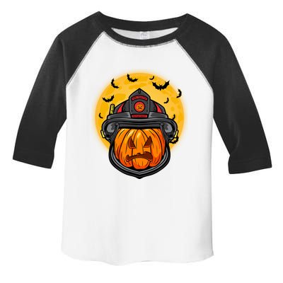 Firefighter Pumpkin Firefighter Halloween Fire Halloween Gift Toddler Fine Jersey T-Shirt