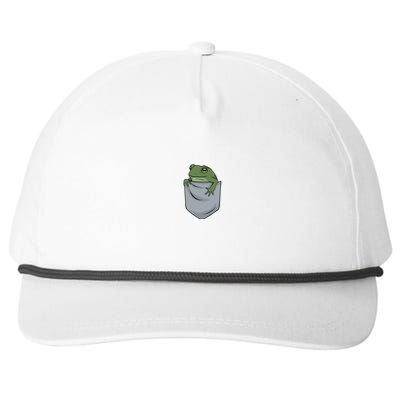 Frog Pocket For A Frog Fan Funny Snapback Five-Panel Rope Hat