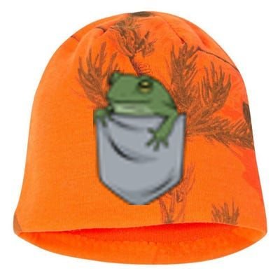 Frog Pocket For A Frog Fan Funny Kati - Camo Knit Beanie