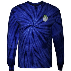 Frog Pocket For A Frog Fan Funny Tie-Dye Long Sleeve Shirt